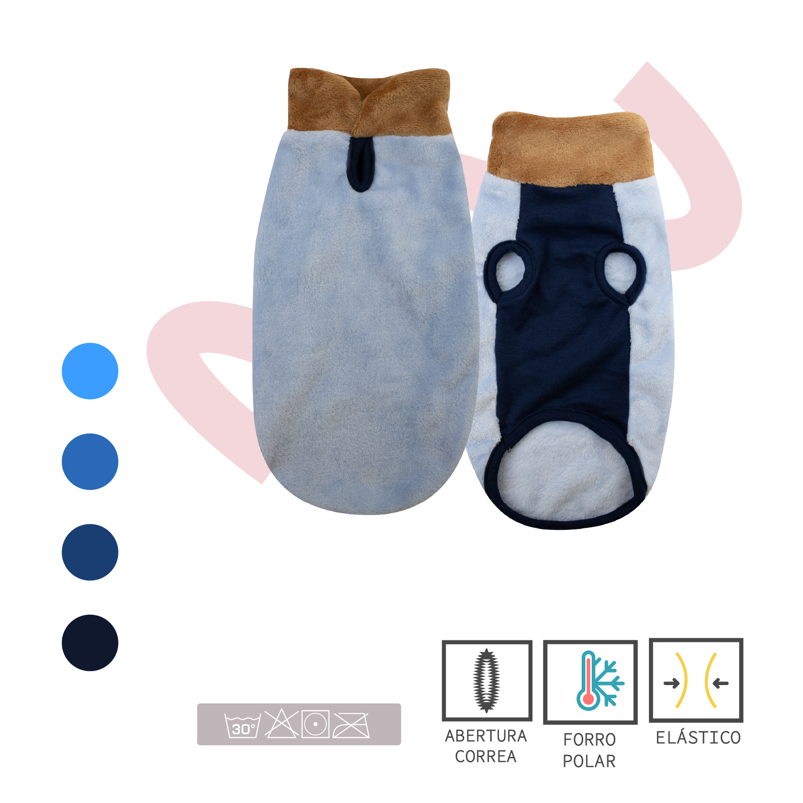 YAGU MODA JERSEY POLAR CELESTE