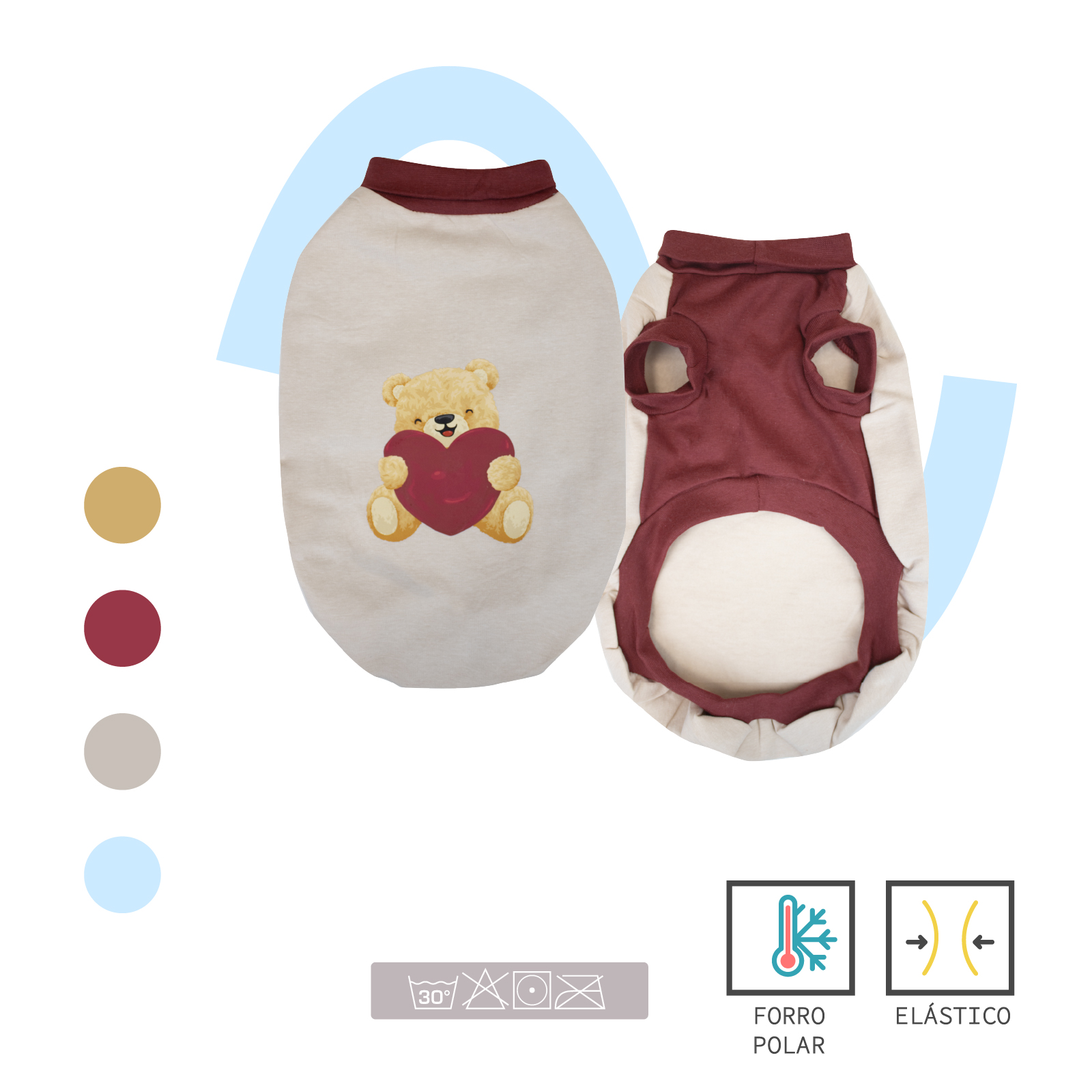 YAGU MODA SUDADERA AFELPADA OSITO