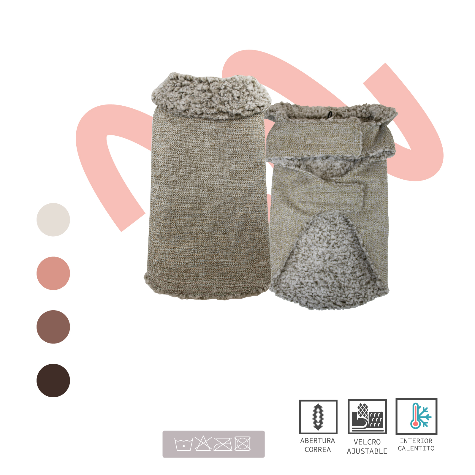 YAGU MODA ABRIGO CRUZADO TURRON