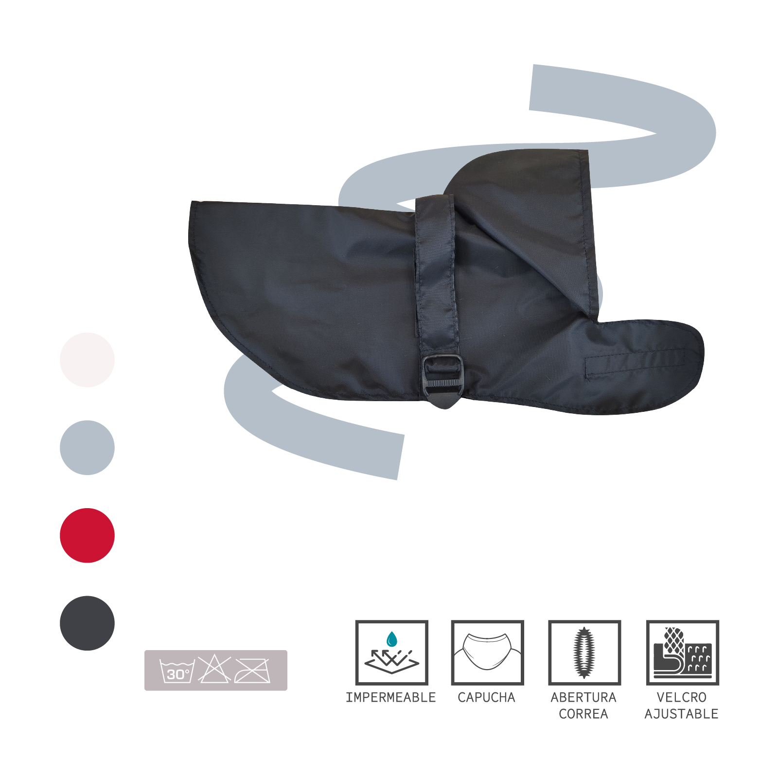 YAGU MODA IMPERMEABLE COLOR NEGRO