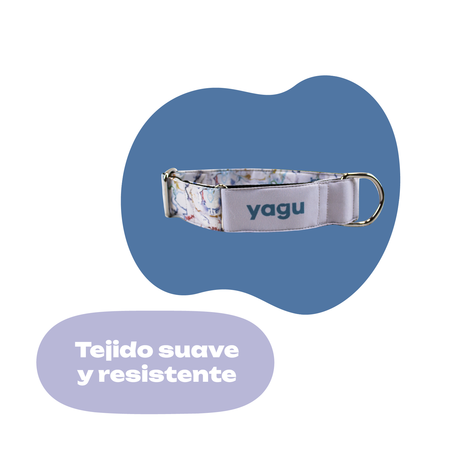YAGU PASEO COLLAR MARTINGALE MARBLE