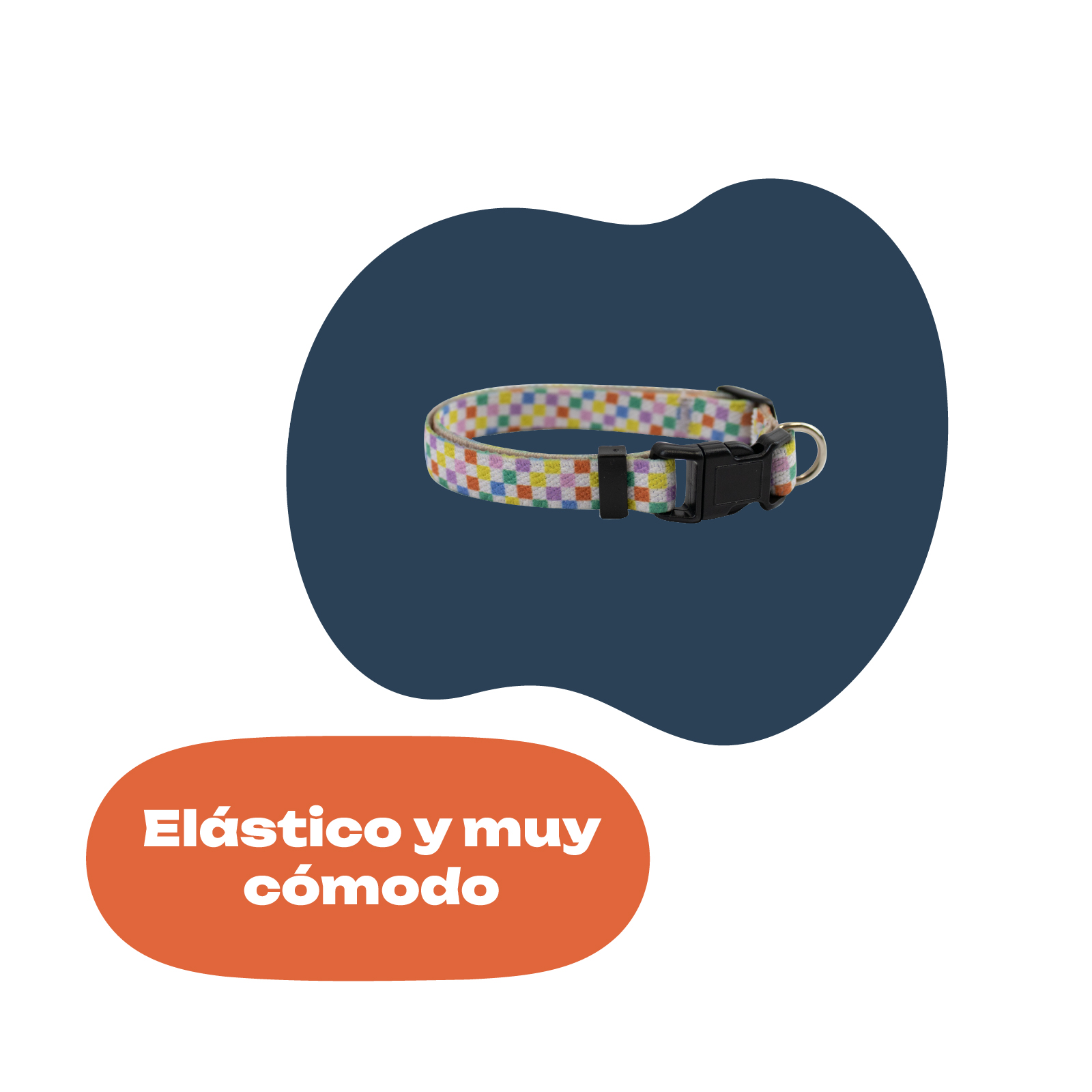 YAGU PASEO COLLAR ELASTICO PIXEL T-U  25-35 x 1 CM