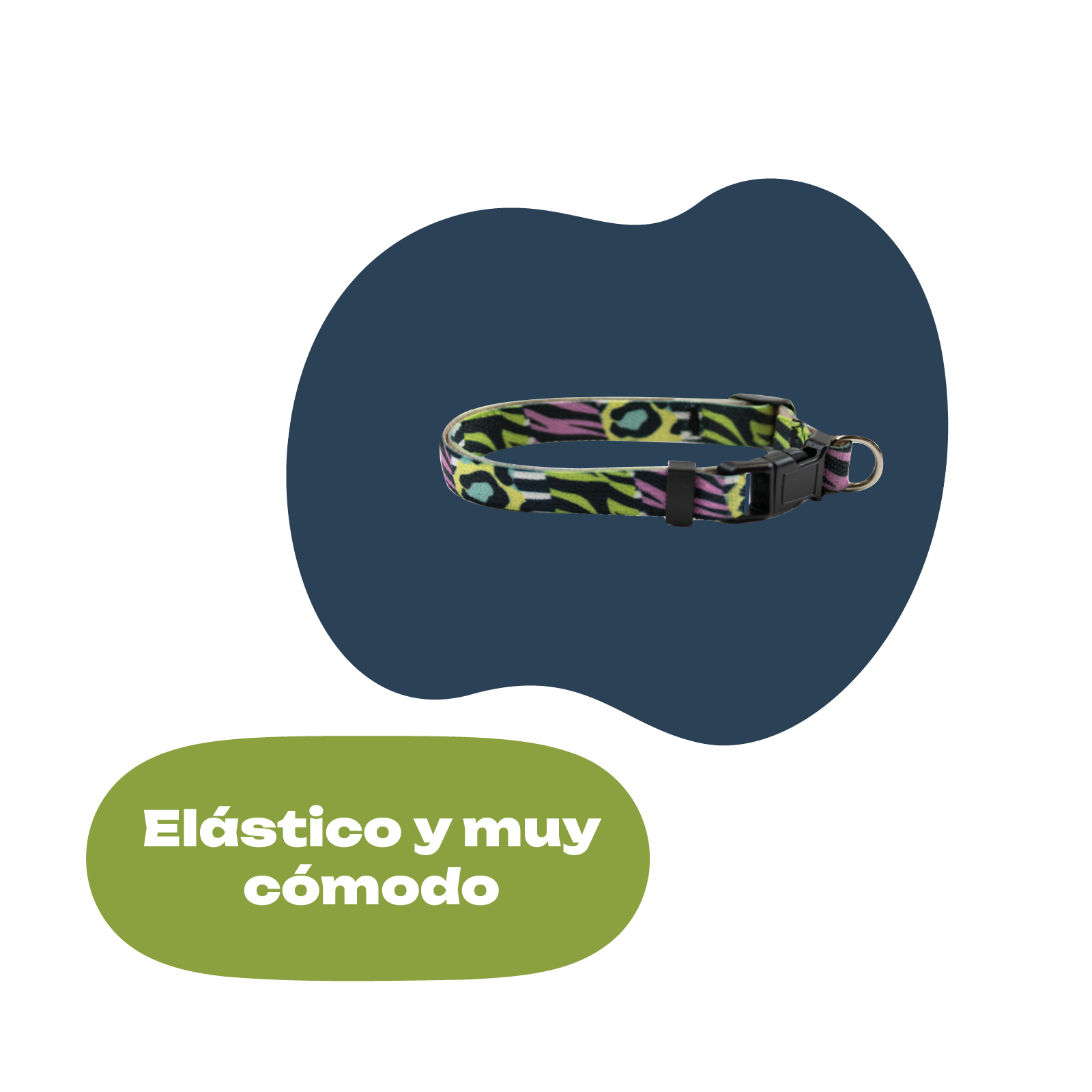 YAGU PASEO COLLAR ELASTICO SAFARI T-U  25-35 x 1 CM