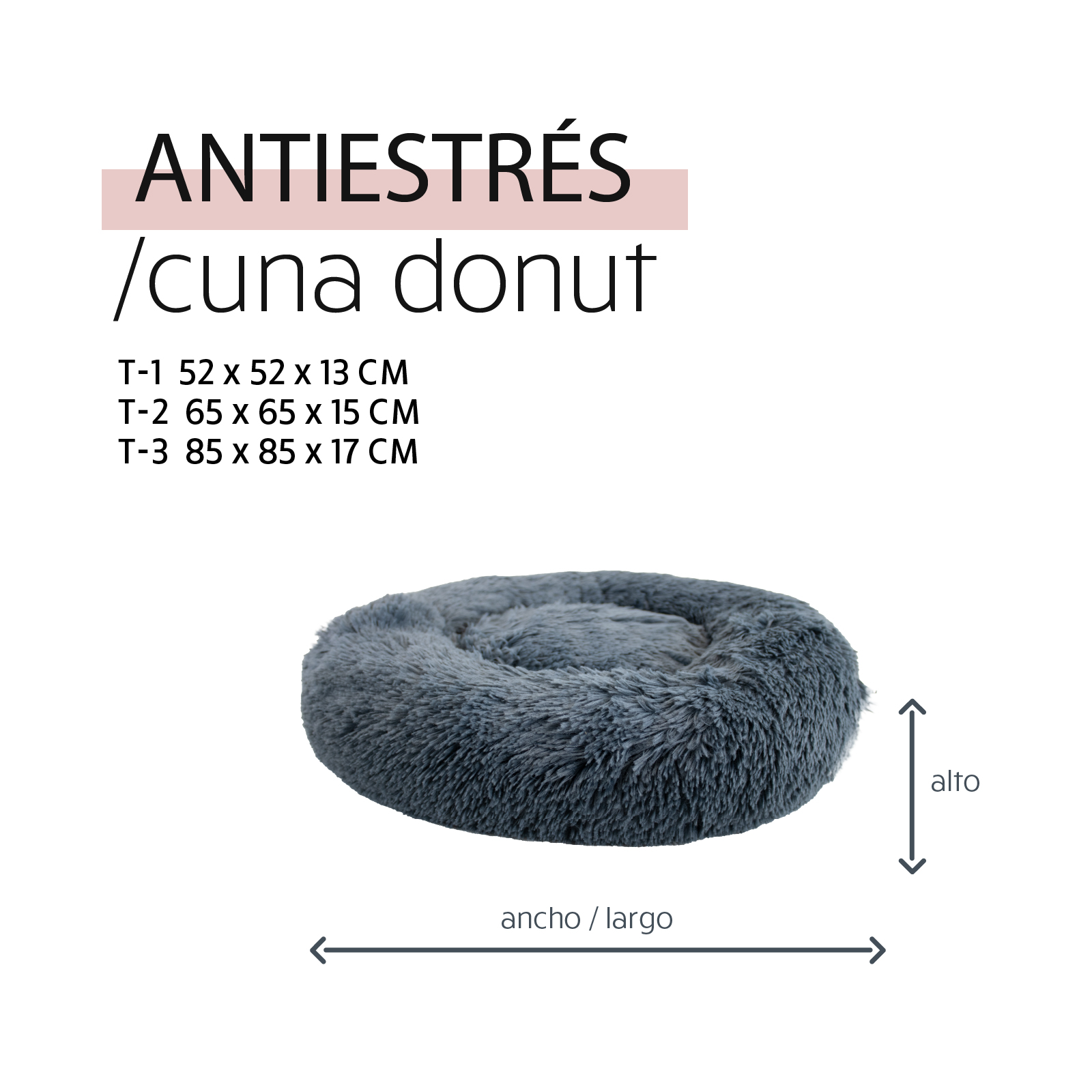 YAGU DESCANSO CUNA DONUT ANTIESTRES LILA