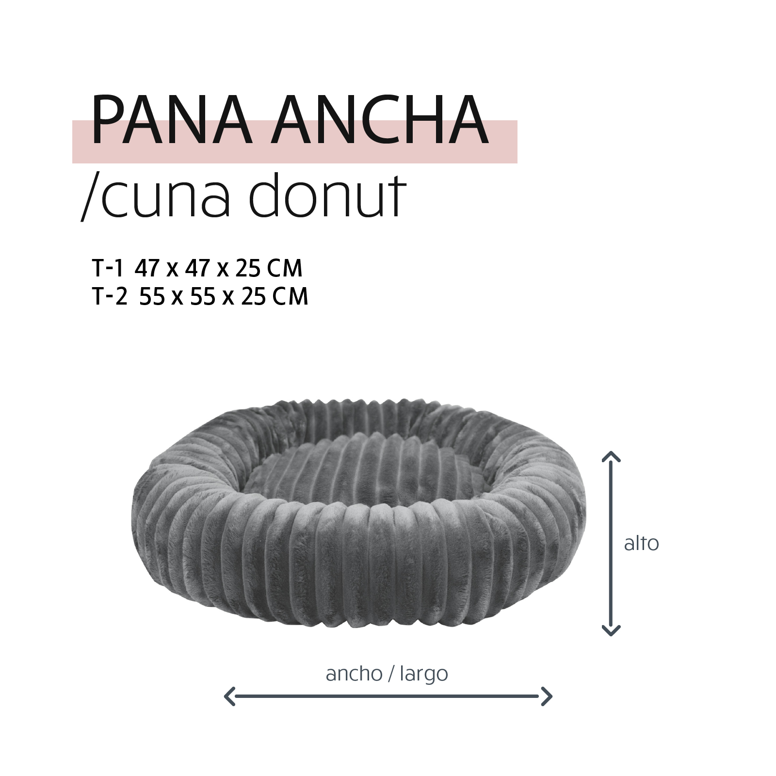 YAGU DESCANSO CUNA DONUT PANA ANCHA MALVA