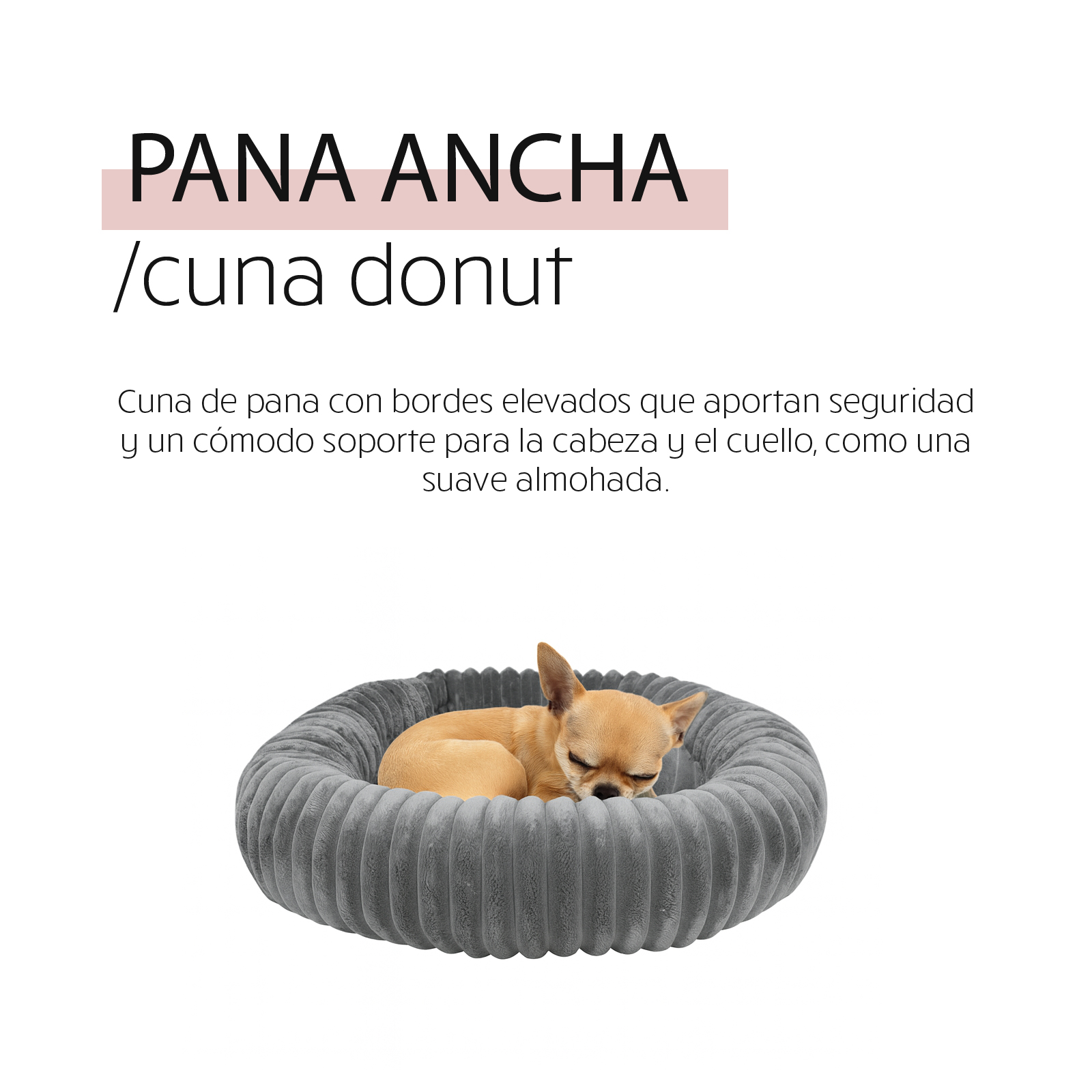 YAGU DESCANSO CUNA DONUT PANA ANCHA BEIGE