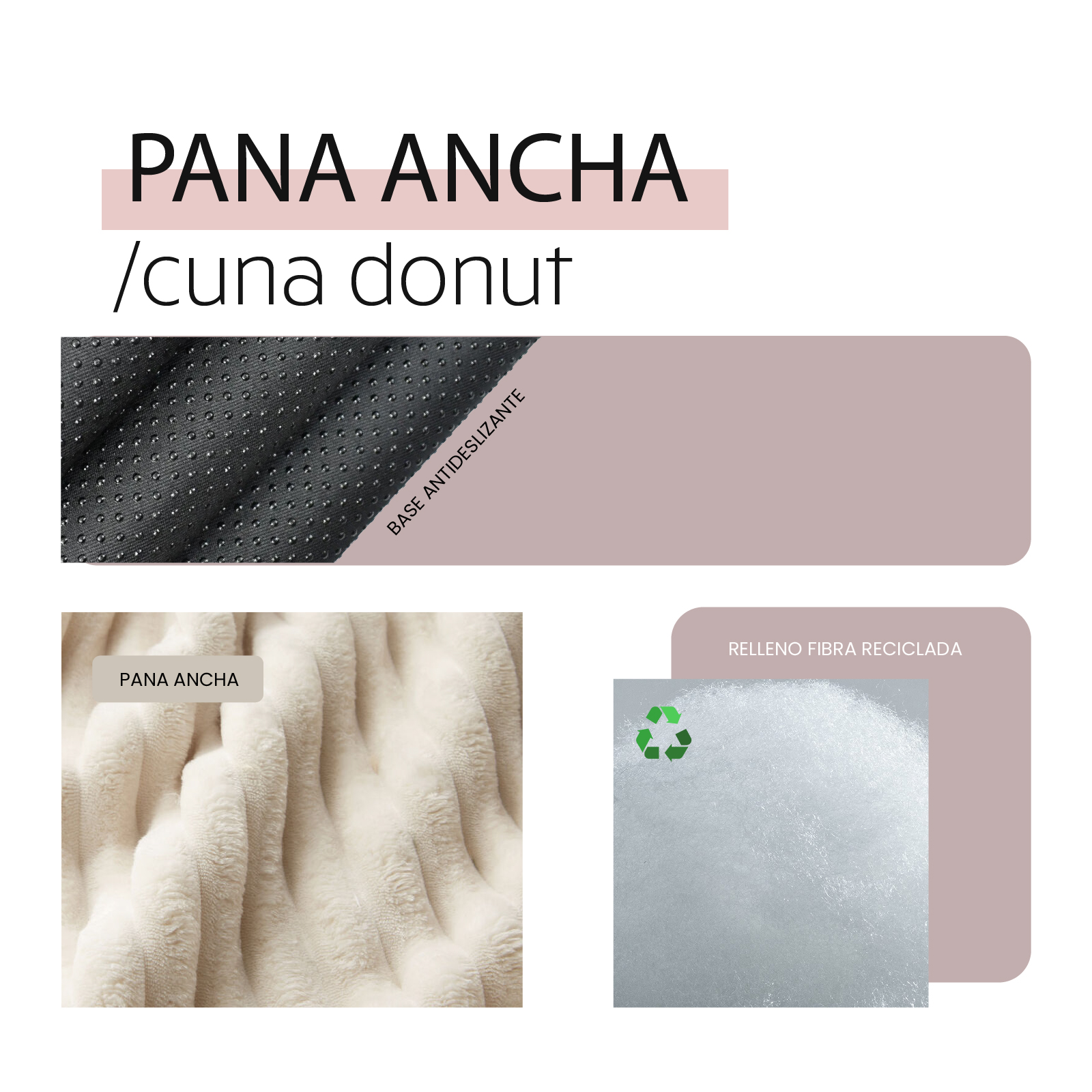 YAGU DESCANSO CUNA DONUT PANA ANCHA BEIGE