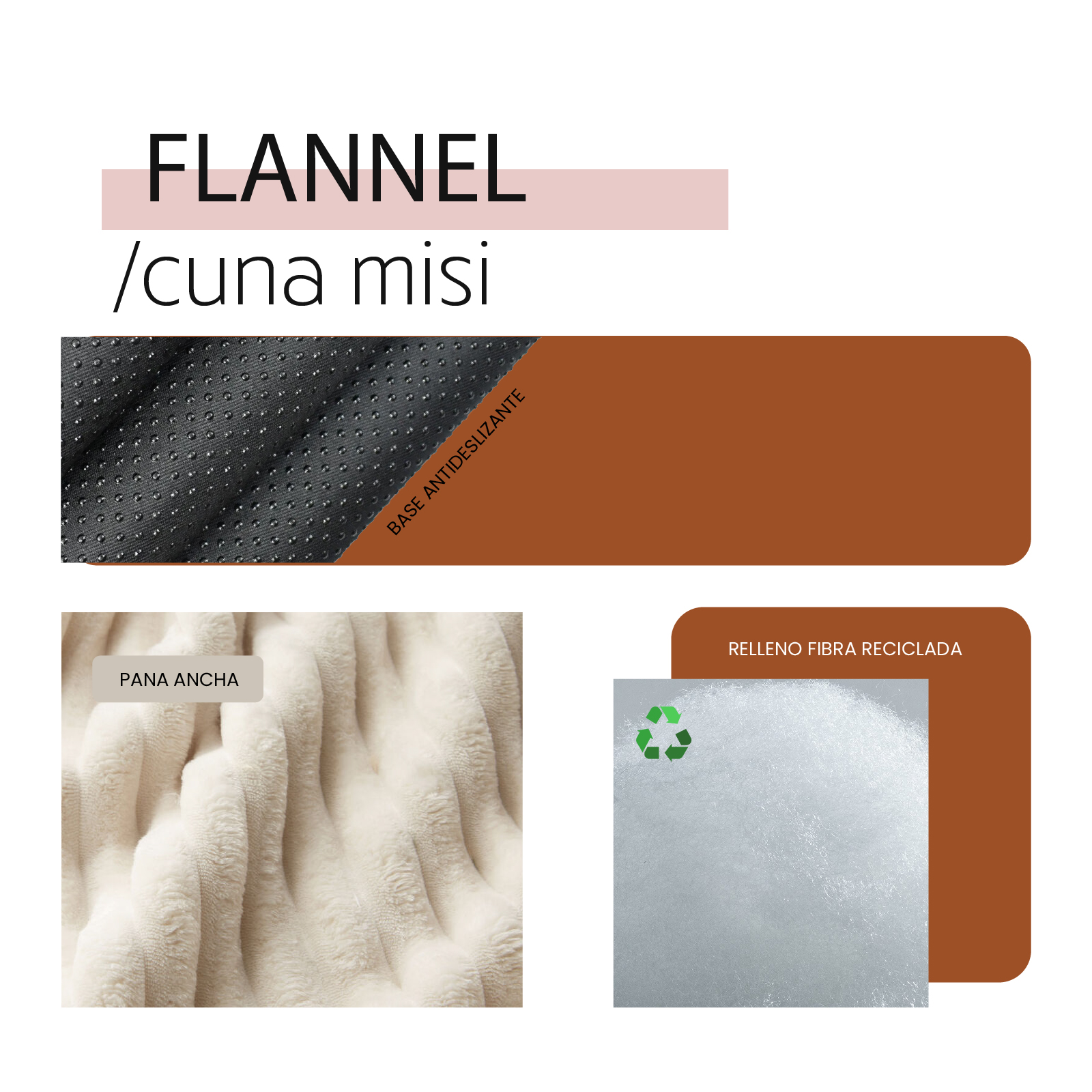 YAGU DESCANSO CUNA MISI FLANNEL BEIGE