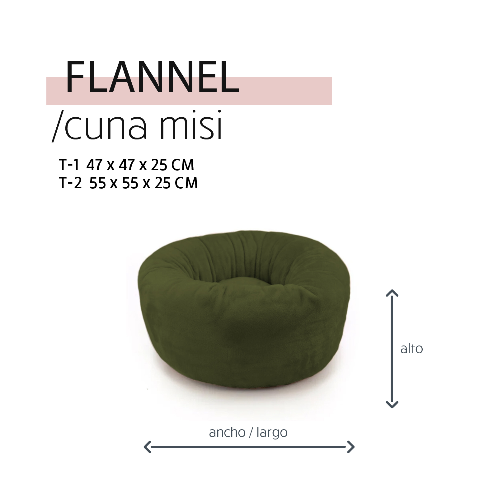 YAGU DESCANSO CUNA MISI FLANNEL BEIGE
