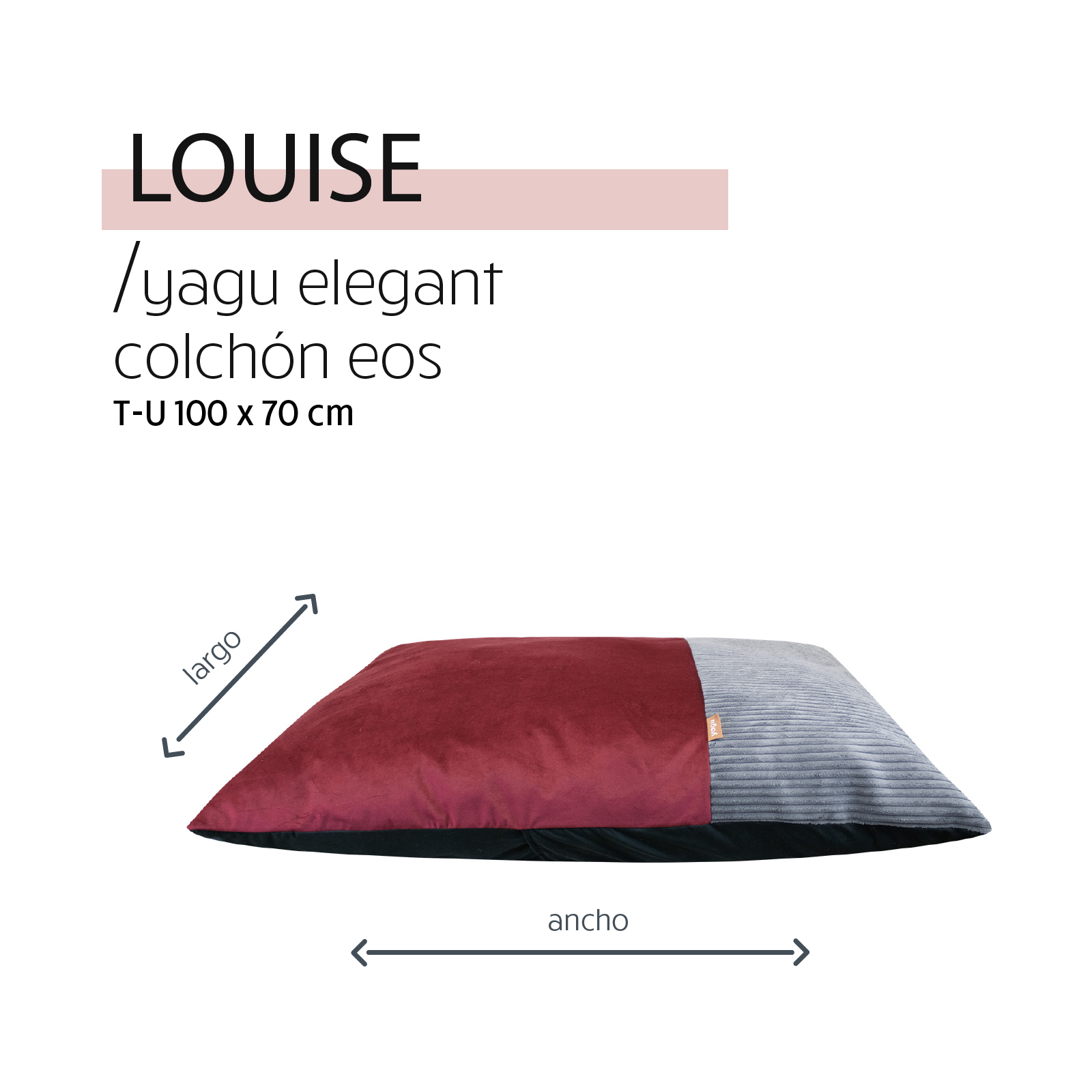YAGU DESCANSO COJIN EOS LOUISE T-U  100 x 70 CM