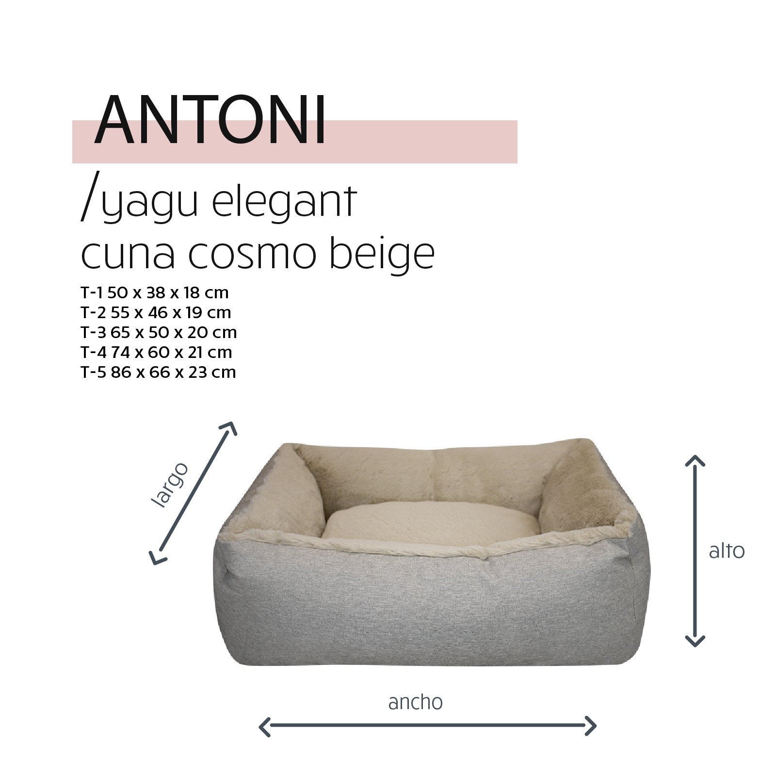 YAGU DESCANSO CUNA COSMO ANTONI BEIGE