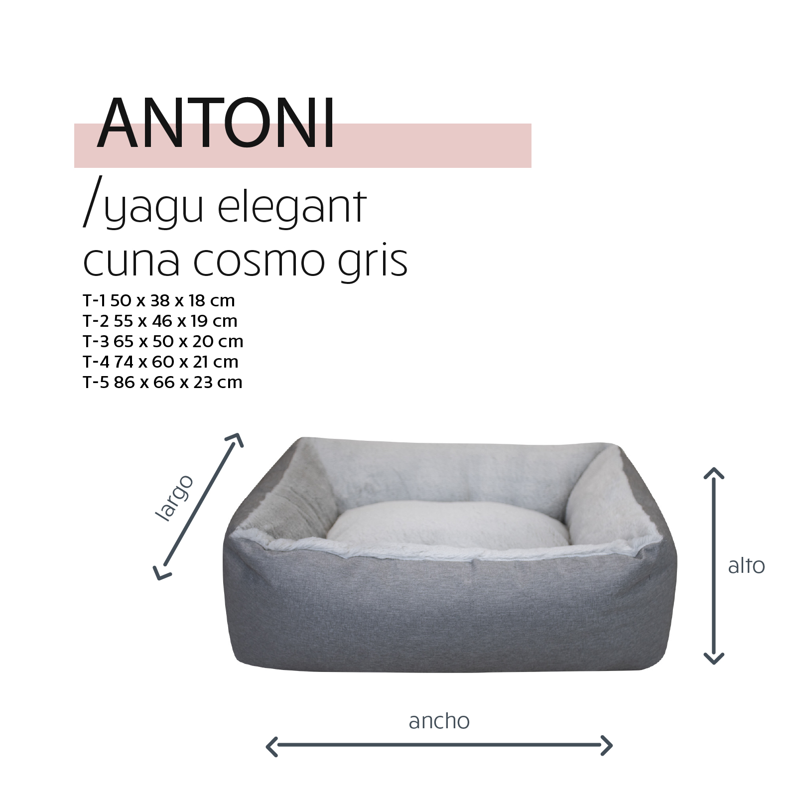 YAGU DESCANSO CUNA COSMO ANTONI GRIS