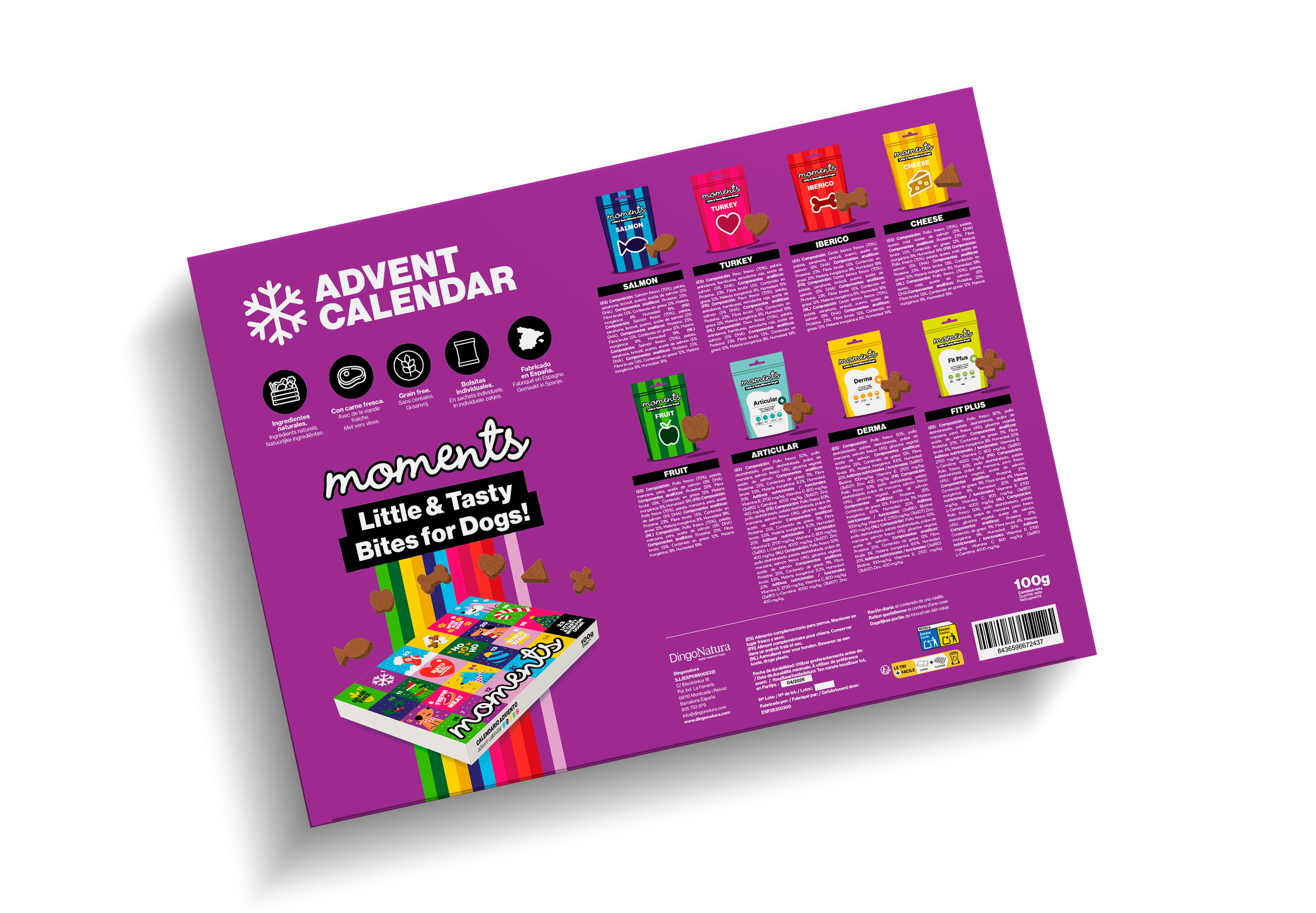 DNG MOMENTS DOG CALENDARIO DE ADVIENTO 100 G