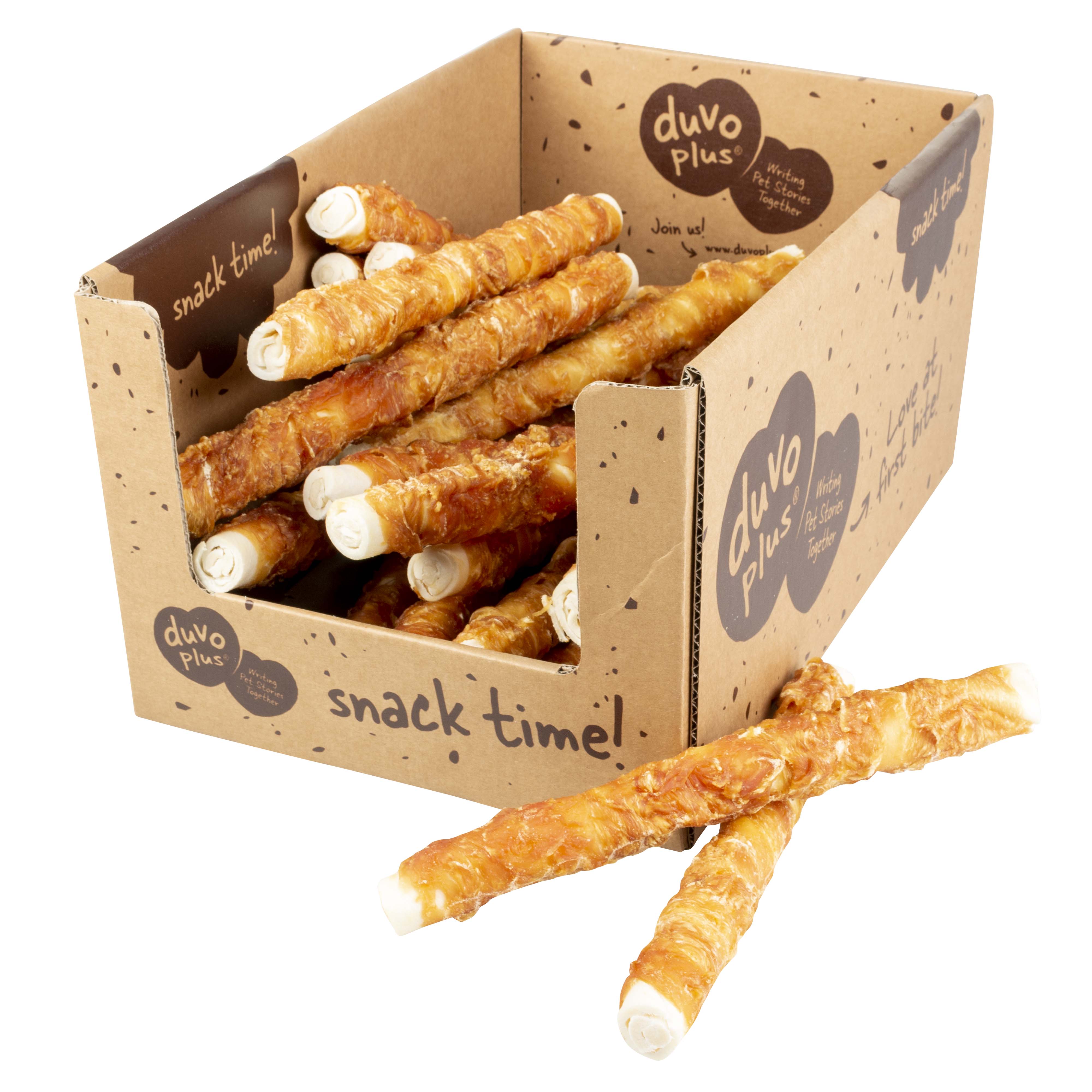 DUVO MEAT! PALOS DE POLLO Y PIEL NATURAL T-L 25 CM DISPLAY