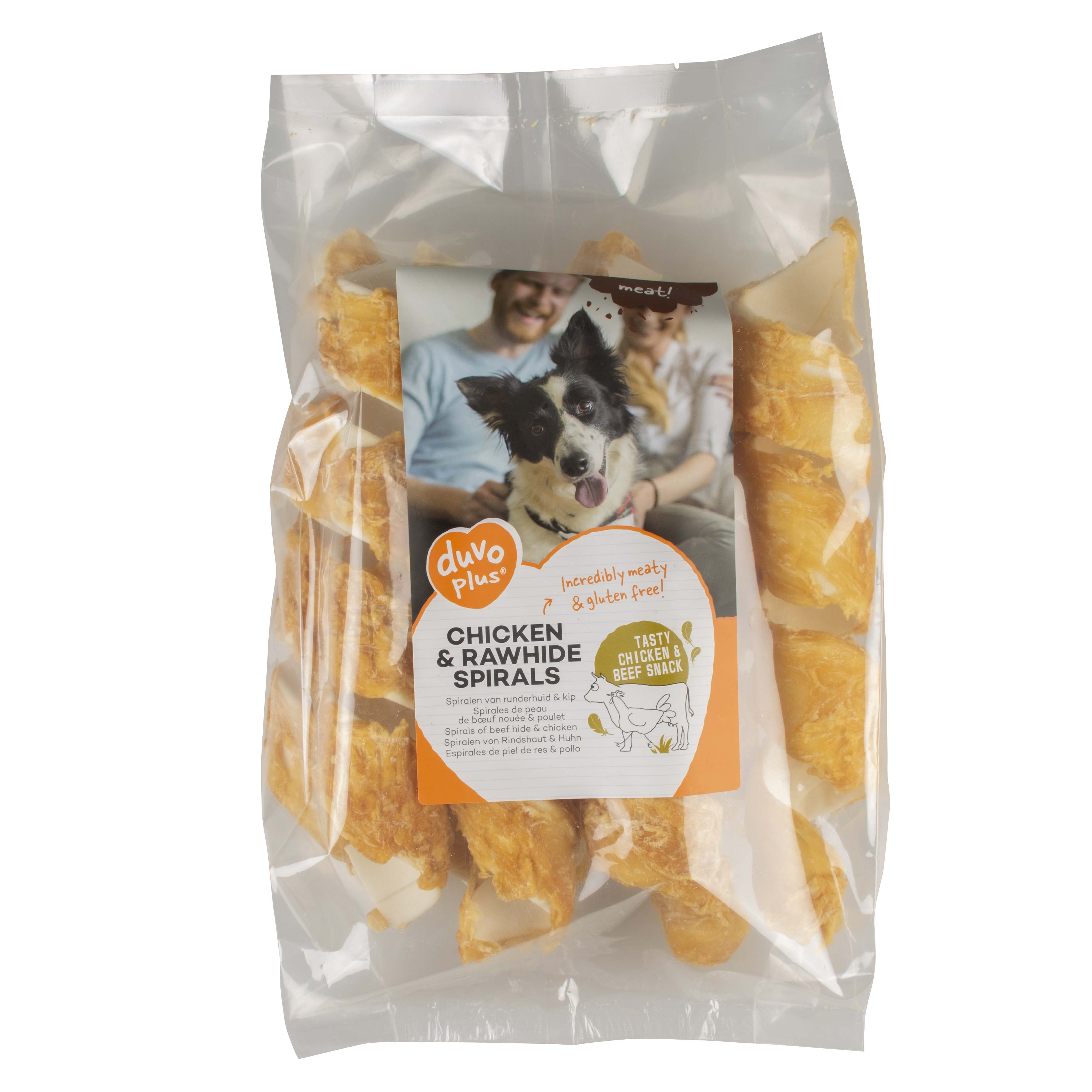 DUVO MEAT! ESPIRAL DE POLLO Y PIEL T-L 25-27 CM  500 GR