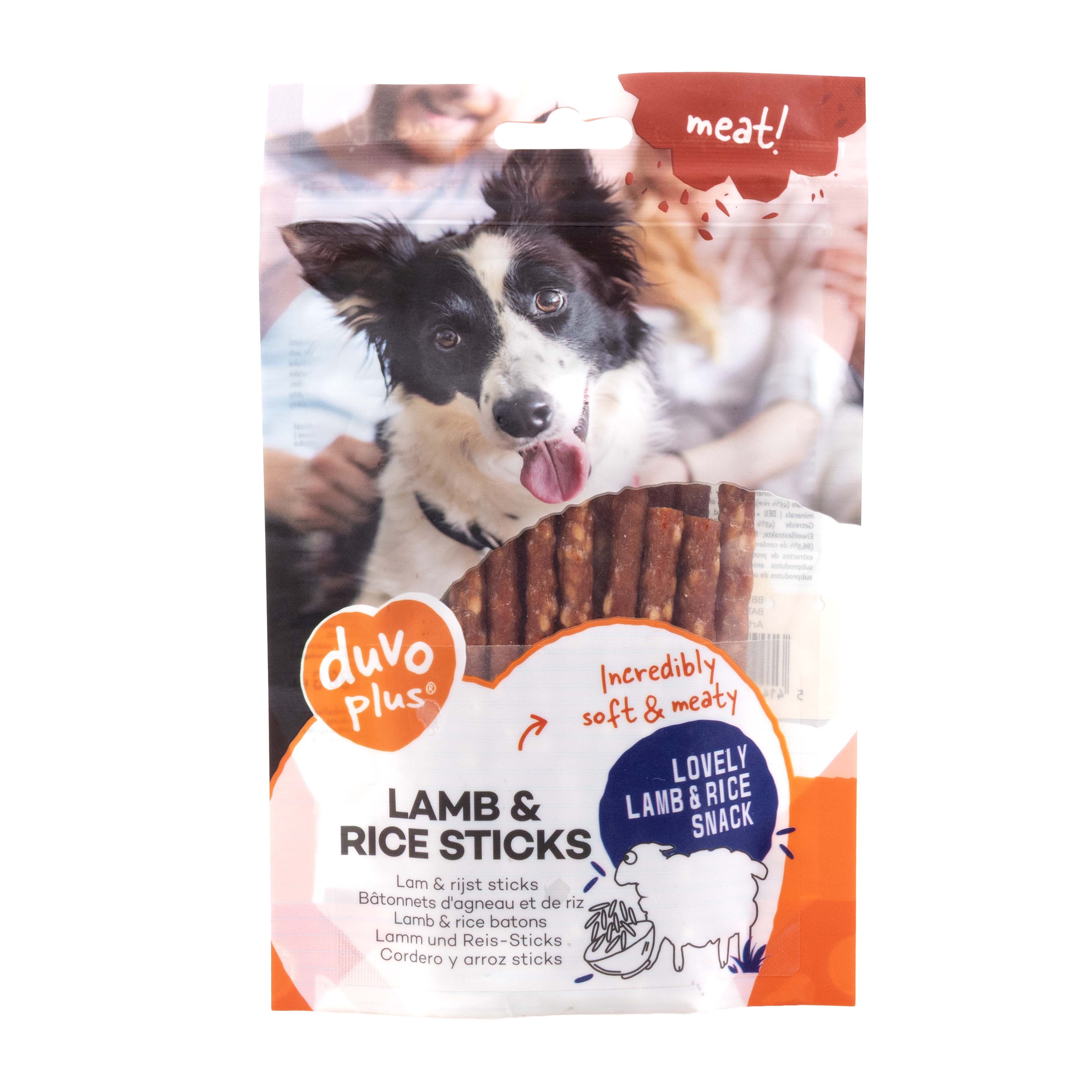 DUVO MEAT! STICKS DE CORDERO Y ARROZ 100 GR