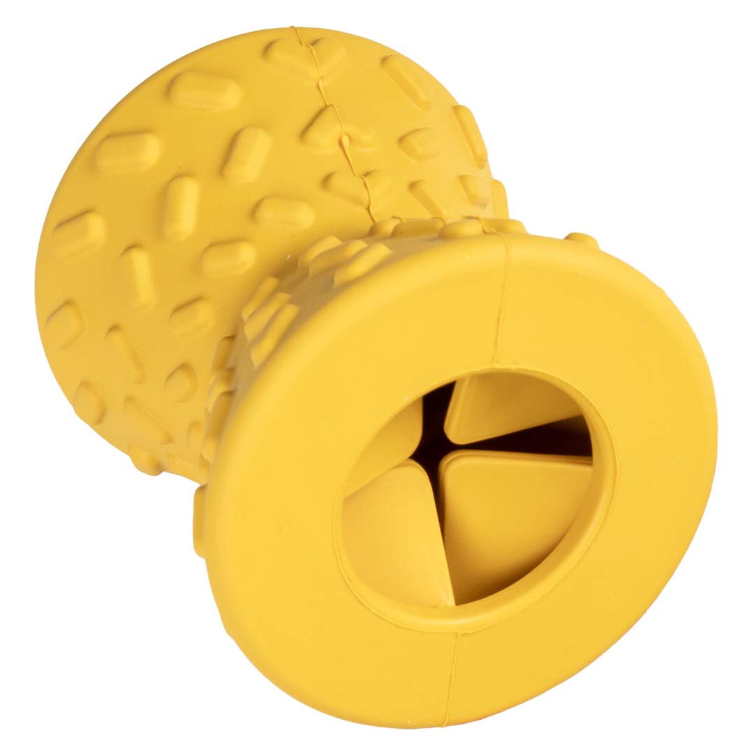 NEW DUVO JUGUETE PERRO GRIPLAY DIABOLO AMARILLO  8,5 x 7,6 x 7,6 CM
