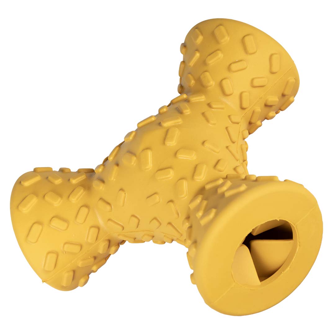NEW DUVO JUGUETE PERRO GRIPLAY TRIPOD AMARILLO  16 x 14 x 6,5 CM