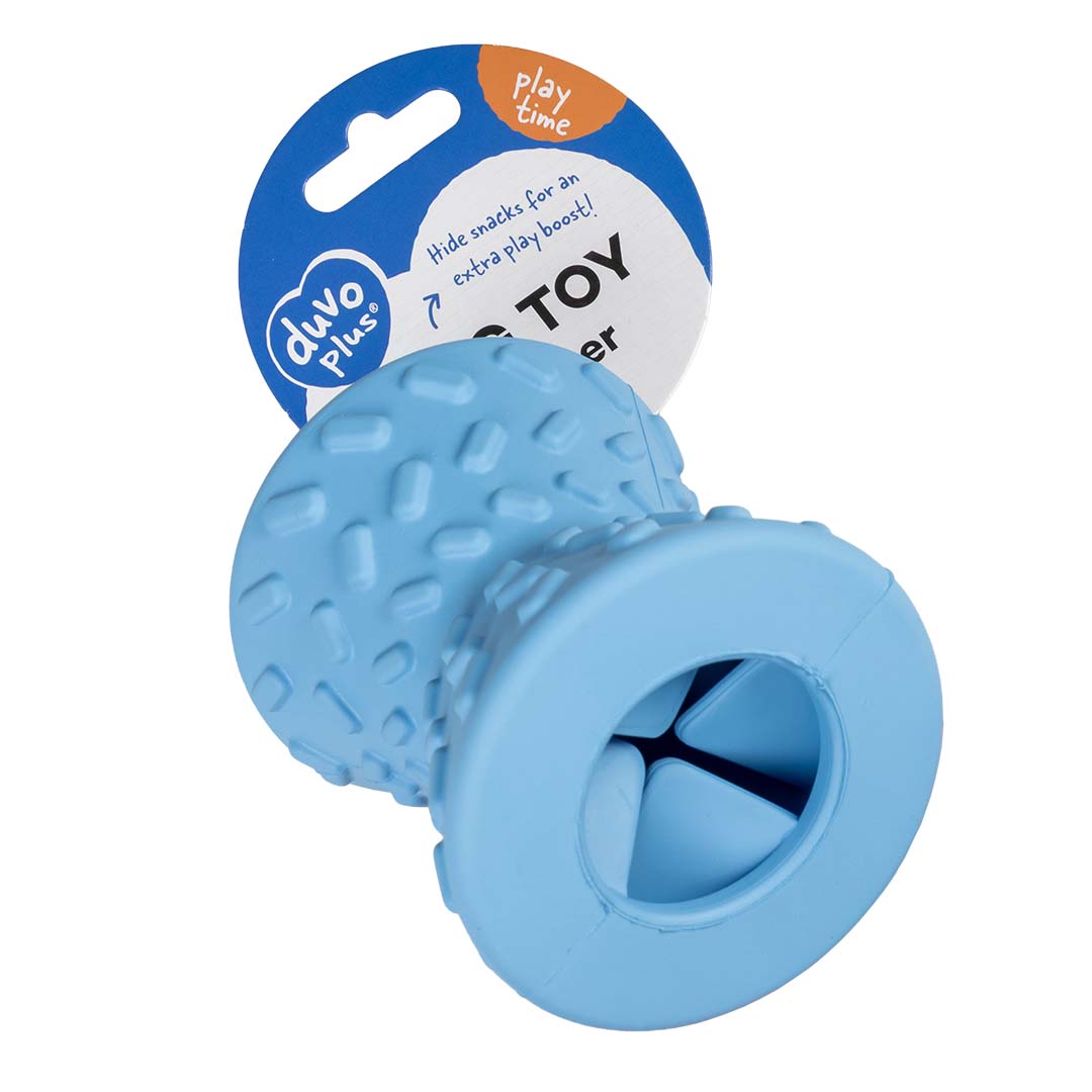 NEW DUVO JUGUETE PERRO GRIPLAY DIABOLO AZUL  8,5 x 7,6 x 7,6 CM