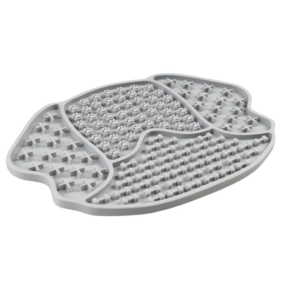 NEW DUVO ALFOMBRA GOMA LAMER FORMA PERRO GRIS  21,5 x 15 x 1 CM
