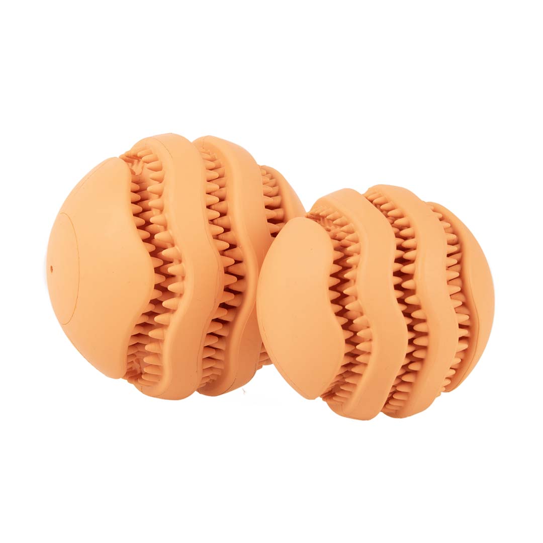 NEW DUVO JUGUETE PERRO NIBBLE ME SPHERE NARANJA T-S  7 x 7 x 7 CM