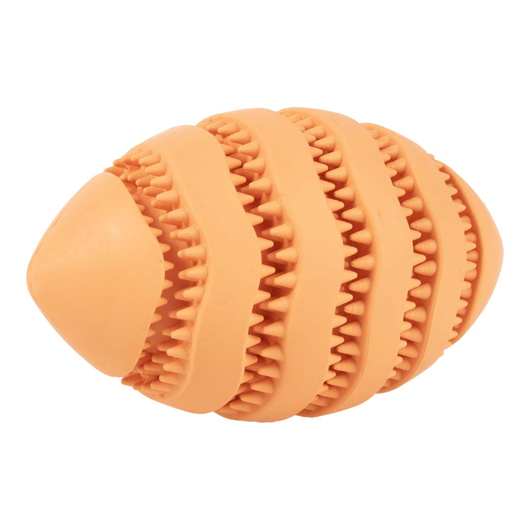 NEW DUVO JUGUETE PERRO NIBBLE ME RUGBY NARANJA T-L  15 x 8,6 x 8,6 CM