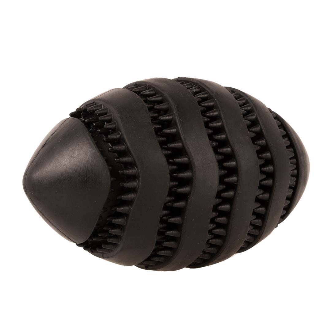 NEW DUVO JUGUETE PERRO NIBBLE ME RUGBY NEGRO T-L  15 x 8,6 x 8,6 CM