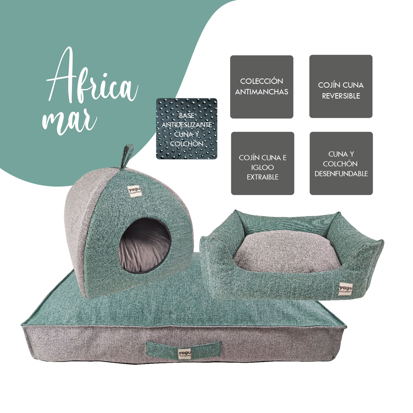 YAGU IGLOO ESPUMA AFRICA MAR T-1 40 x 40 x 40 CM