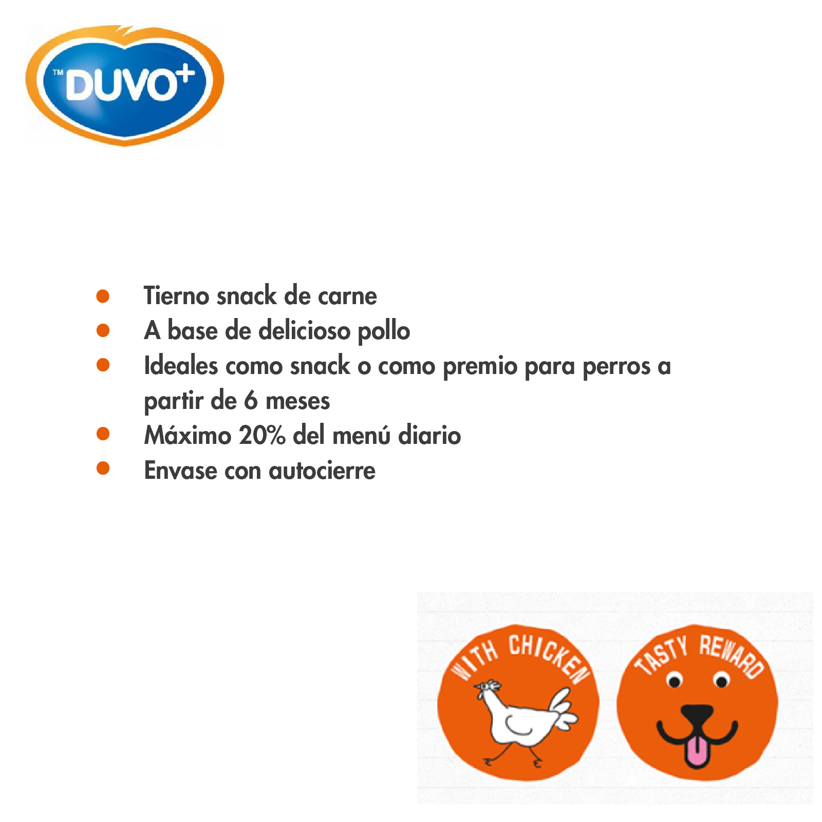 DUVO MEAT CHIPS DE POLLO BOLSA 80 GR