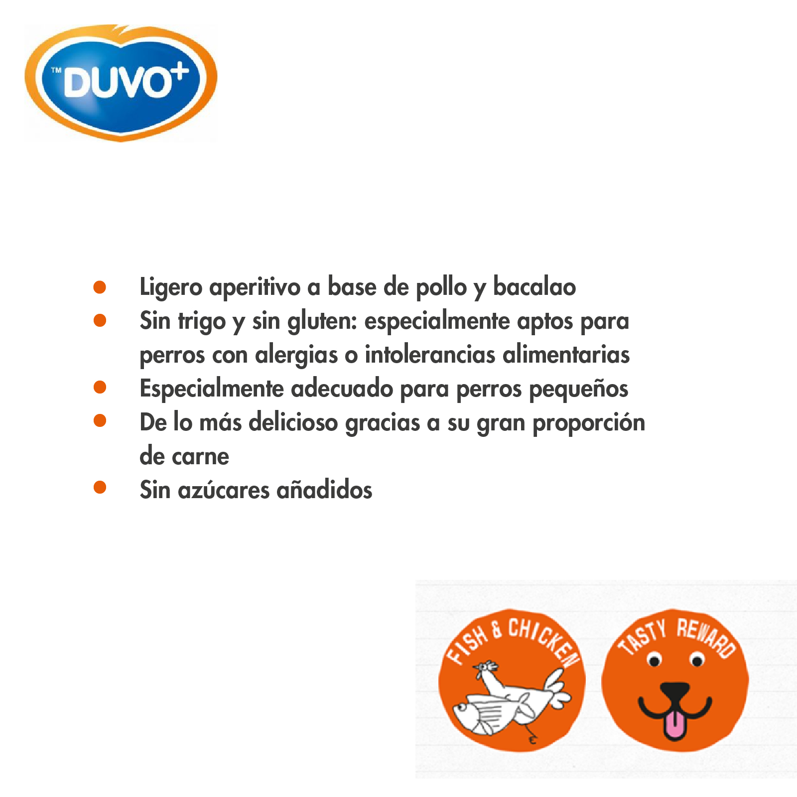 DUVO MEAT SUSHI DE POLLO Y BACALAO BOLSA 180 GR