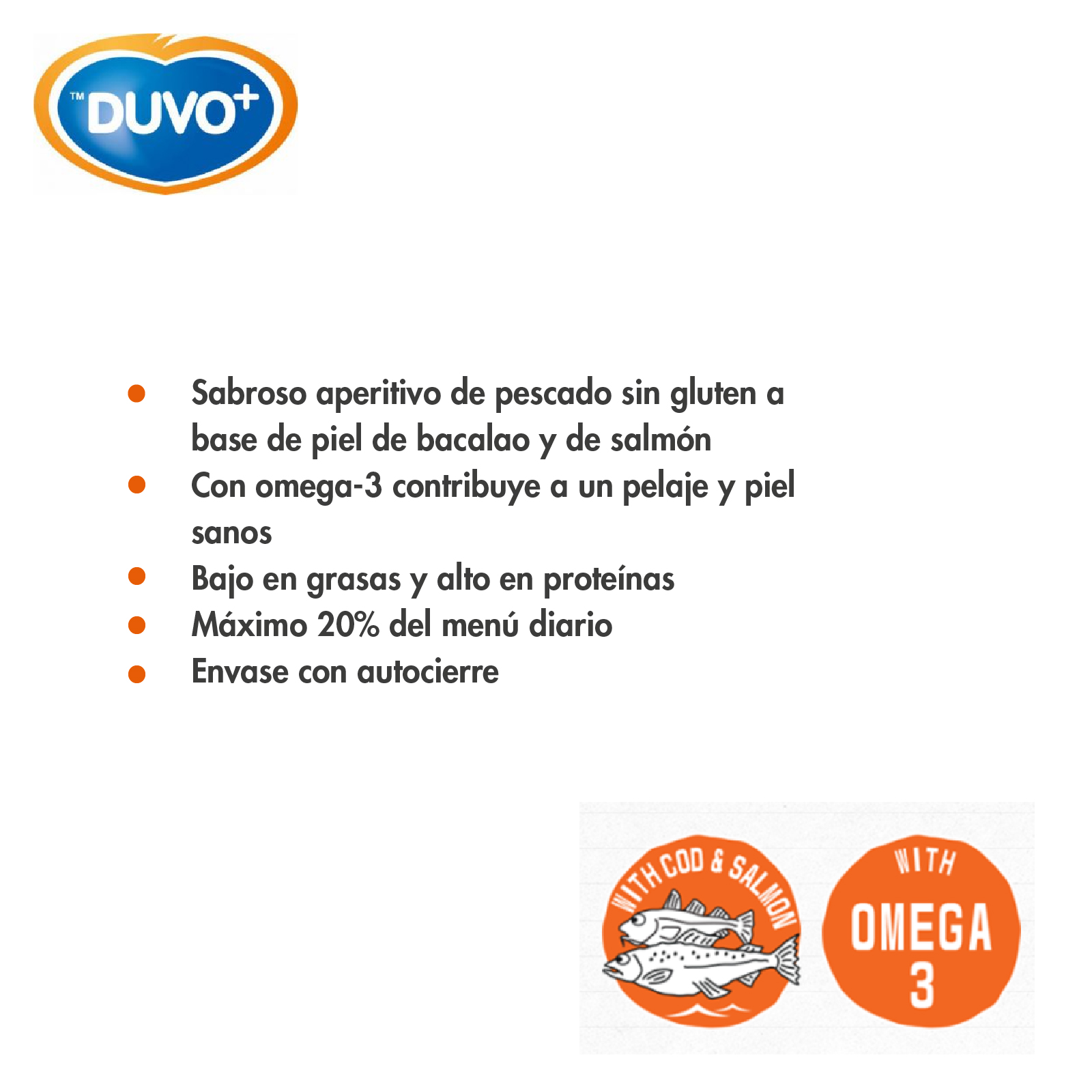 DUVO FISH BOLSA SUSHI DE SALMON Y BACALAO 120 GR