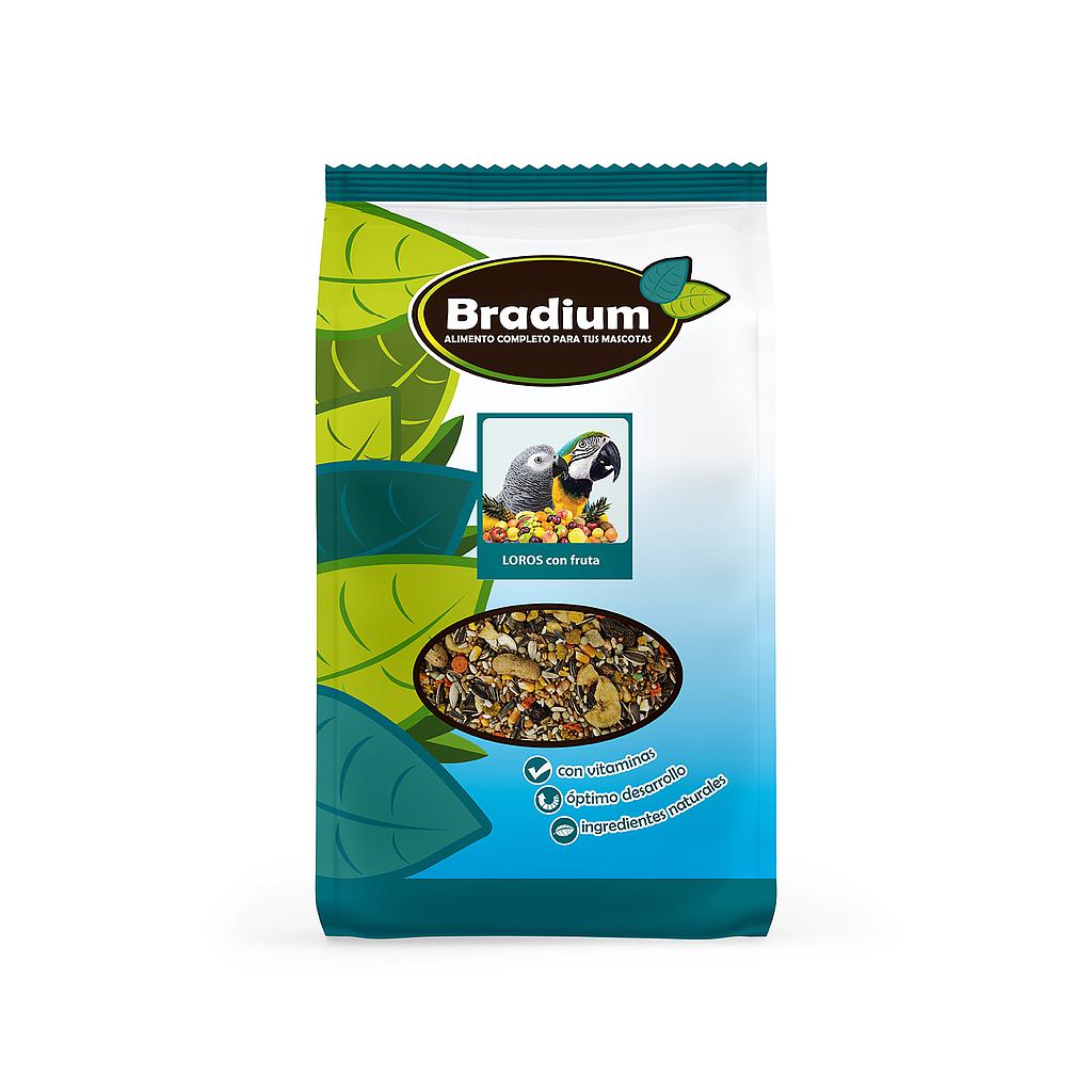 BRADIUM MIXTURA LOROS Y GUACAMAYOS CON FRUTA