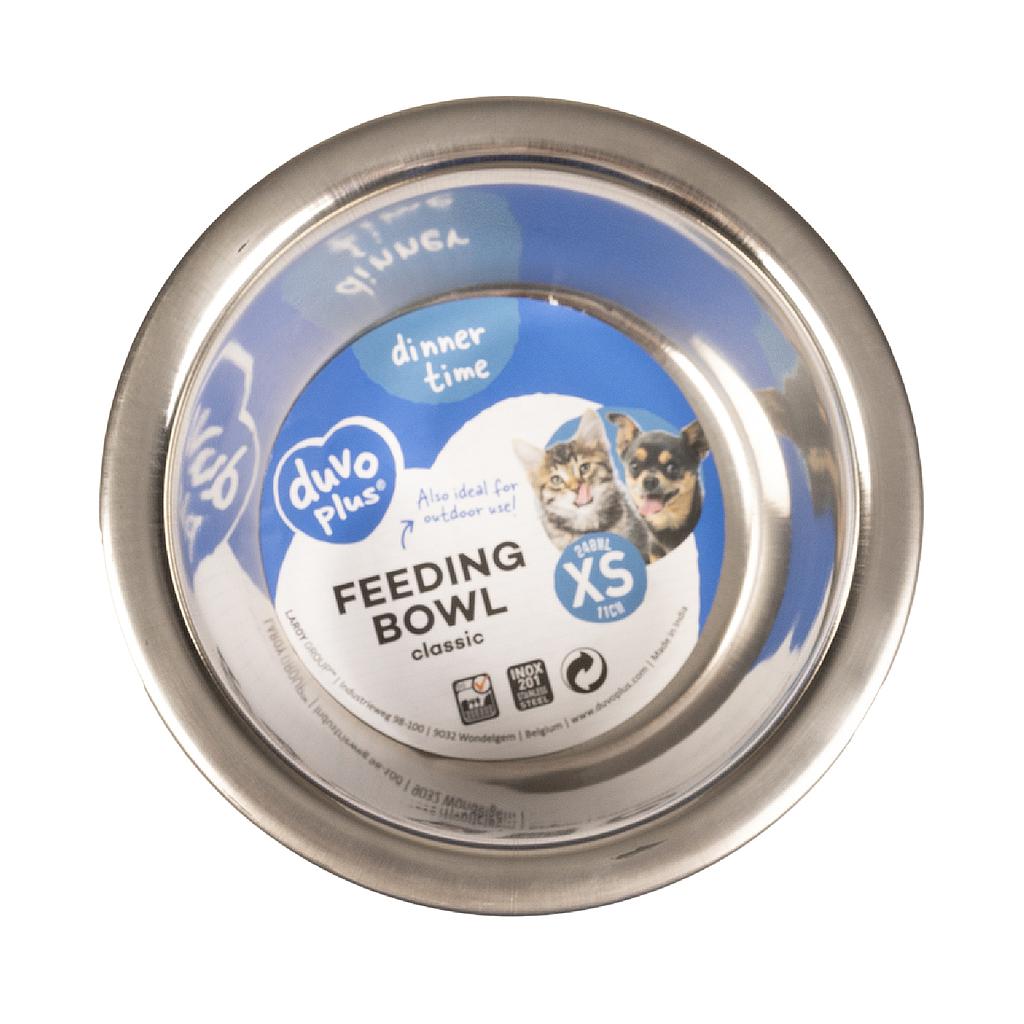 DUVO COMEDERO ACERO PLANO