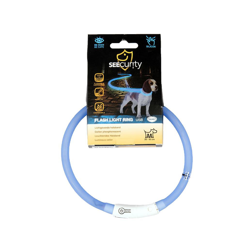DUVO SEECURITY COLLAR LED SILICONA AZUL