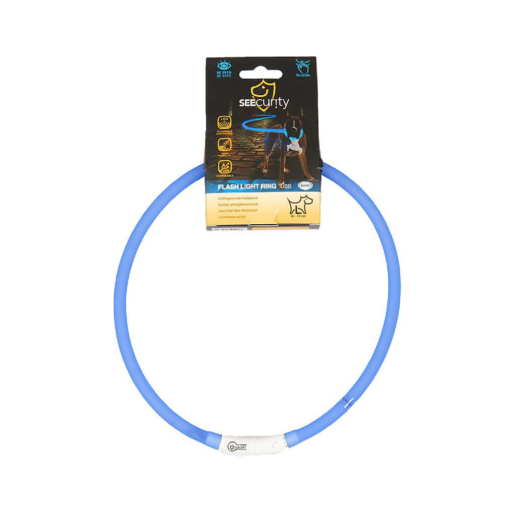 DUVO SEECURITY COLLAR LED SILICONA AZUL