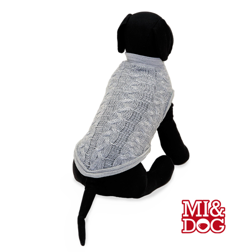 OFERTA MI&amp;DOG JERSEY TRENZADO GRIS