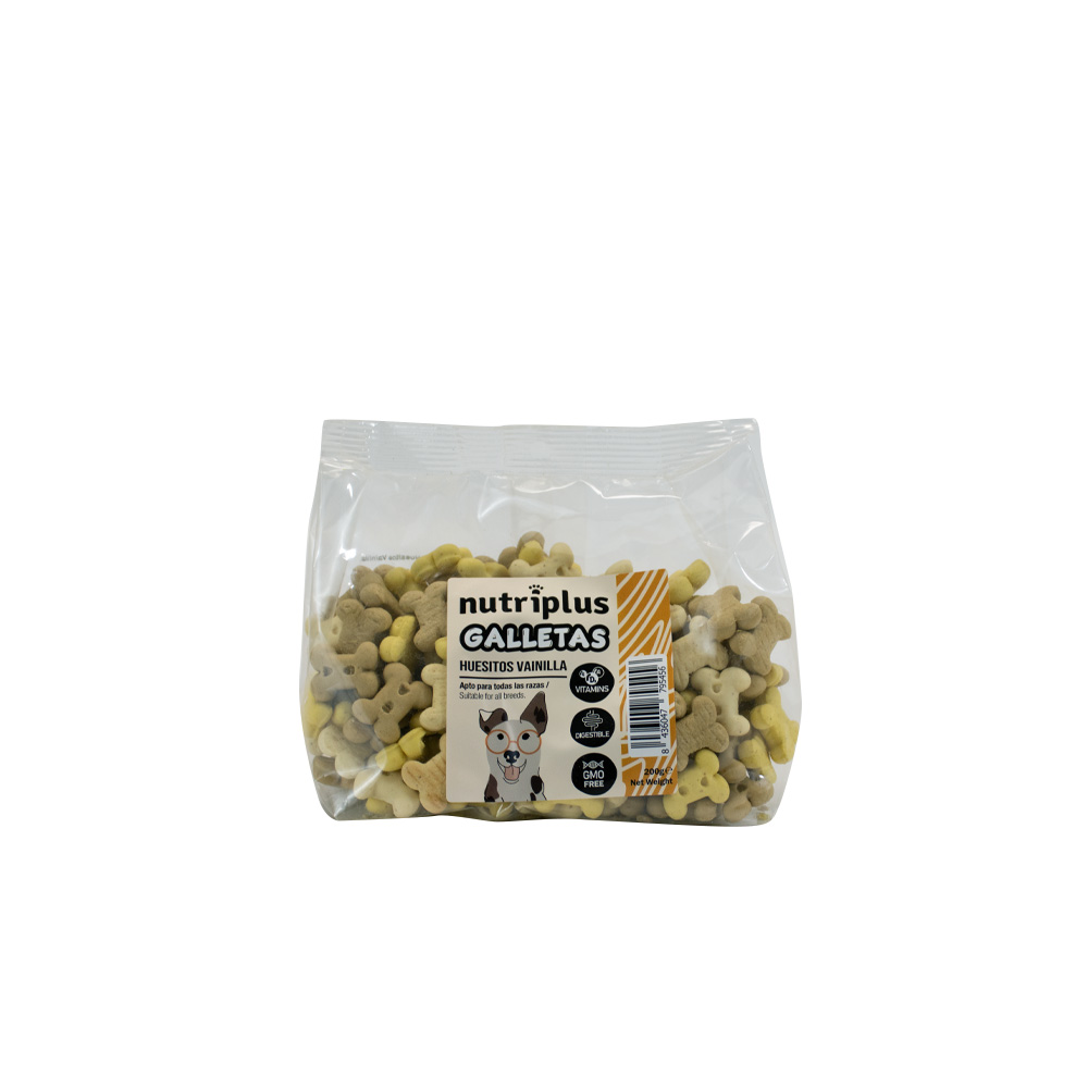 NUTRIPLUS GALLETA HUESITOS VAINILLA CACHORRO