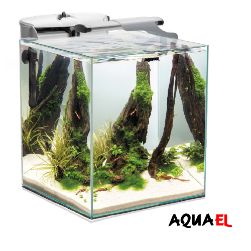 OFERTA AQUAEL ACUARIO COMPLETO SHRIMP BLANCO DUO 35 ( 35 x 35 x 40 CM )49 LT