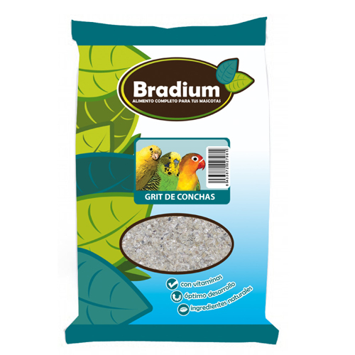 BRADIUM GRIT DE CONCHAS PARA AVES BOLSA 1200 gr. aprox.