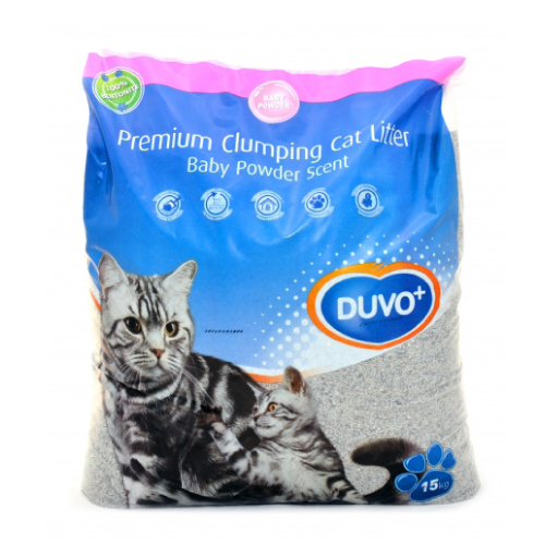 DUVO BENTONITA PREMIUM PERFUMADA BABY POWER 15 LT (15 KG)  FDS
