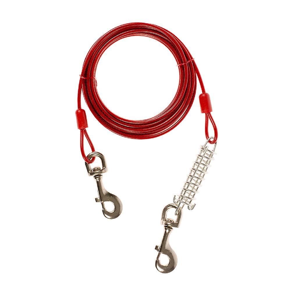 DUVO CABLE DE AMARRE CON MOSQUETONES Y MUELLE 4.5 M
