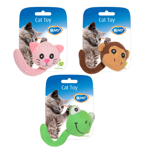 DUVO JUGUETE GATO SURTIDO ANIMALES CON COLA 13,5 x 5,5 x 4 CM