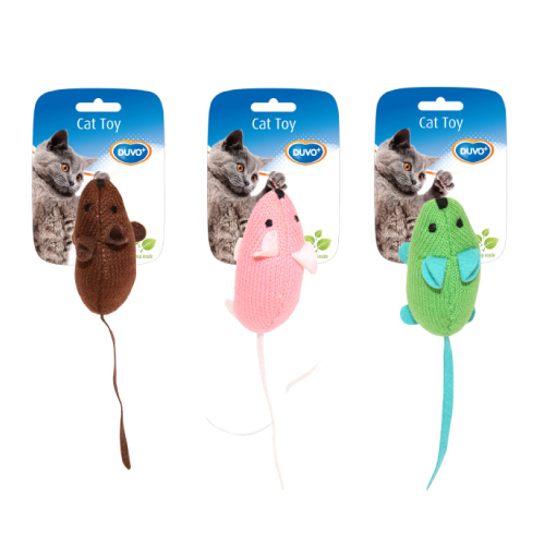 DUVO JUGUETE GATO SURTIDO RATONES DE COLORES 9,5 x 4 x 6 CM