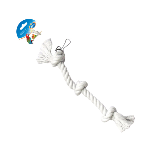 DUVO JUGUETE LORO CUERDA 3 NUDOS 38 CM