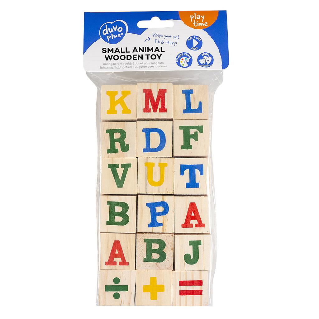 DUVO JUGUETE ROEDORES MADERA CUBOS 3 x 3 x 3 CM 18 UNI