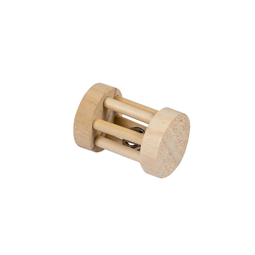 DUVO JUGUETE ROEDORES MADERA RUEDA CASCABEL  5 x 7 CM