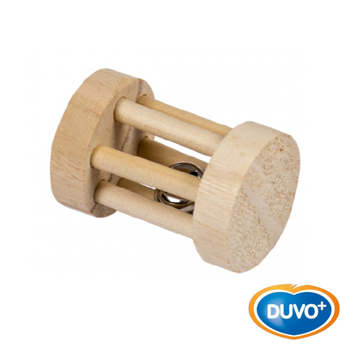 DUVO JUGUETE ROEDORES MADERA RUEDA CASCABEL 3.5 x 5 CM