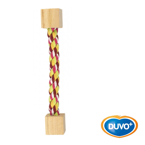 DUVO JUGUETE ROEDORES MADERA Y CUERDA 3 x 3 x 20 CM