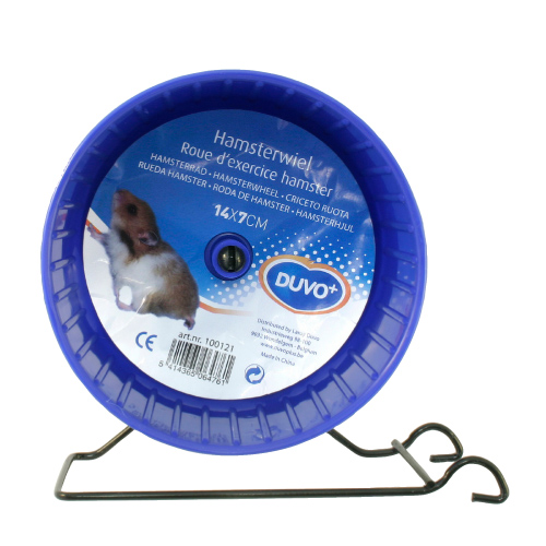 DUVO RUEDA HAMSTER PLASTICO CON SOPORTE 14 x 7 CM  FDS