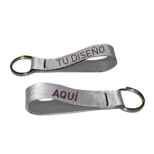 LLAVERO PERSONALIZADO NYLON CINTA FINA